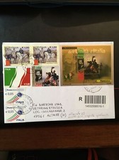 2011 Mazzini  Francobollo Lamina Argento Raccomandata Viaggiata Raro Uso