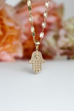 Ciondolo a mano Hamsa in oro