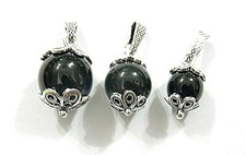 CIONDOLO SARDO 3 misure CHARM SU COCCU  PORTAFORTUNA filigrana argento BRUNITO