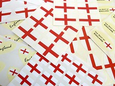 Inglese st Georges Croce Bandiera Adesivi Inghilterra Etichette - Varie Forme E