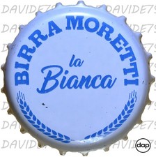 01669] TAPPO CORONA CROWN CAP CHAPA KRONKORKEN CAPSULE  - BIRRA MORETTI BIANCA