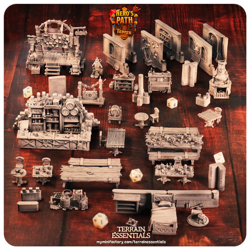 Set taverna ttrpg diorama - taverna,