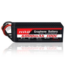 Batteria HRB 6S 22,2V Lipo 6000mAh 100C con spina XT90S per elicottero barca RC
