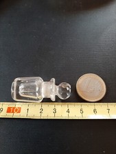 Antica Miniatura Bottiglia Profumo Cristallo Bianco Diamantato  XIX Sec Museo 