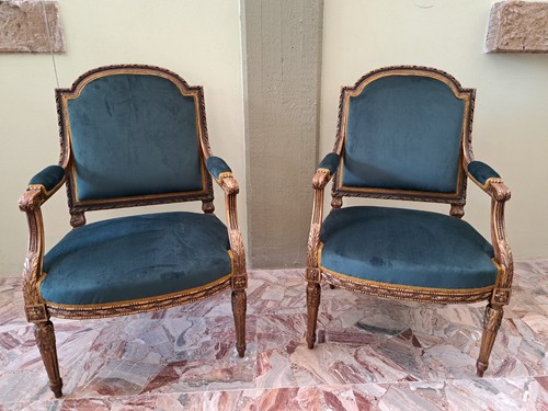 Coppia poltrone antiche - coppia,