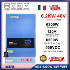 6200W Hybrid Off-Grid Solar Inverter MPPT 120A 220/230V 48V 500V Pure Sine Wave