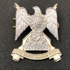 Originale Esercito Britannico Reale Scozzese Dragone Protezioni Collo Distintivo