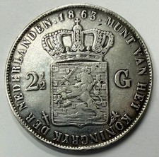Pièce 2 1/2 Gulden 1863