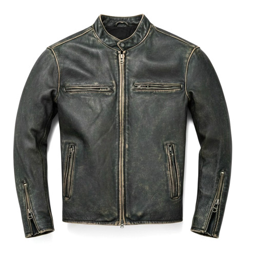 Giacca pelle uomo café racer