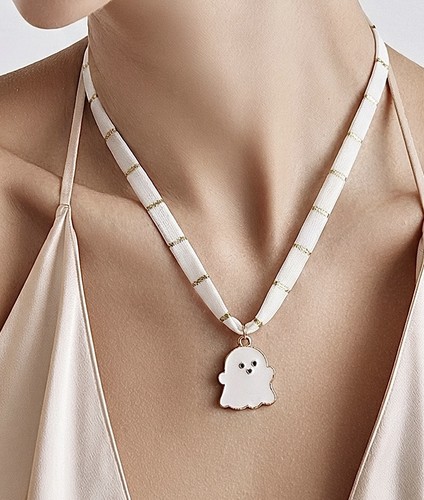 Collana righe bianco - collana,