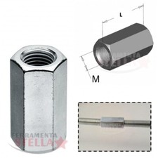 PZ 2 PERNO DADO DI GIUNZIONE PER BARRE FILETTATE BULLONI - M 8 X 30 MM AMBROVIT