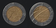 San marino 500 lire 1990 - marino, la