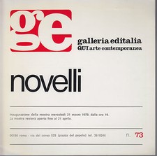 invito galleria Editalia arte contemporanea Roma 1979 Gastone Novelli informale
