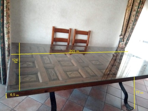 Tavolo antico legno ferro - tavolo,