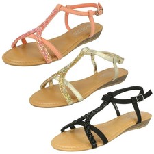 Sandali Con Tacco Basso In