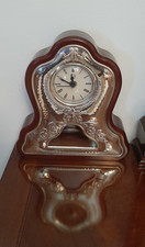 Orologio con pendolo a batteria da appoggio marca ITS in legno e argento vintage