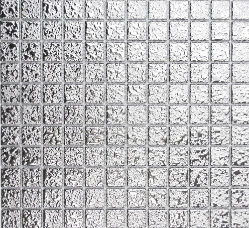 Mosaico ceramica argento - in,
