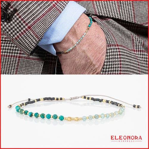 Bracciale uomo ragazzo pietre - bracciale,