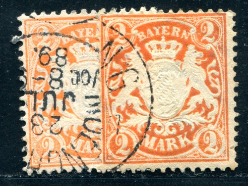 Bavaria 1876 44a usato - bavaria, 44a,b