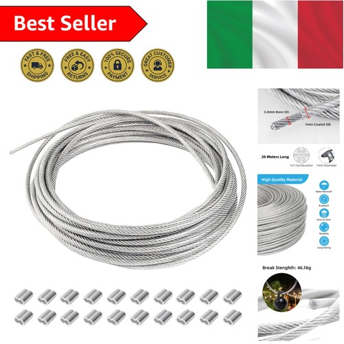 Cavo acciaio inox 304 20m - inox,