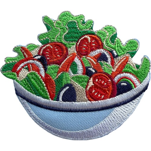 Salad bowl patch embroidered - salad,