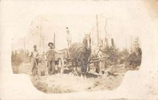 Farming Scene Horse Cart Wagon