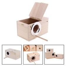 Cassetta in legno per allevamento pappagalli nido uccelli facile da pulire