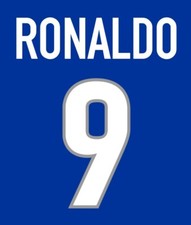 Stampa Nome + Numero 9 Ronaldo