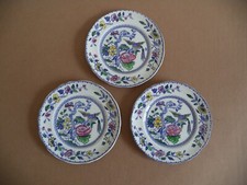 Davenport Enoch Wedgwood England lotto 3 piatti decora china ceramica majolica