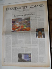 L'Osservatore Romano 2013.02.13 RISPETTO E GRATITUDINE BENEDETTO XVI