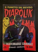 Diabolik 2 Prima Serie Ingoglia Falso 1963 Riproduzione Fedele Invecchiato
