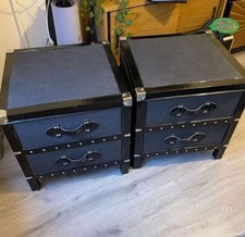 Comodino 2 cassetti in feltro