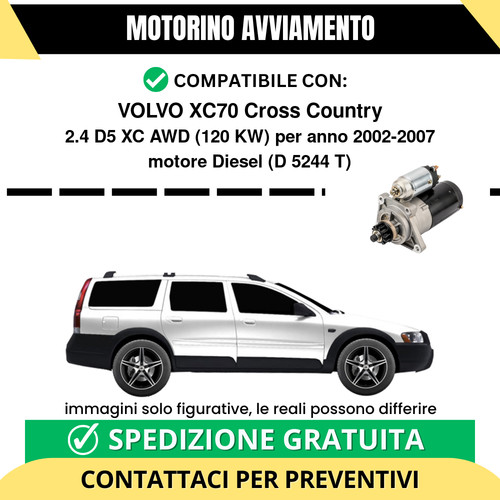 Motorino avviamento volvo xc70 - volvo,