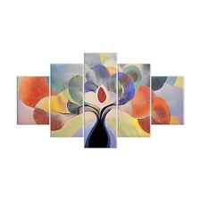 Lupia Quadro moderno 5 pz tela pvc Grande Vogue TREE GRAND LEAVES 105x160