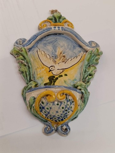 Acquasantiera vintage ceramica