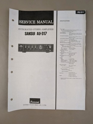Sansui 317 manuale - sansui, au-317