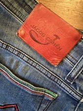 Jacob Cohen jeans uomo W 36 in denim di cotone, blu délavé