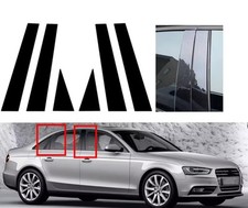 Per AUDI A4 B8/8K 2008-16 PORTIERA FINESTRINO MONTANTE B GUARNIZIONI NERO LUCIDO SPORT 