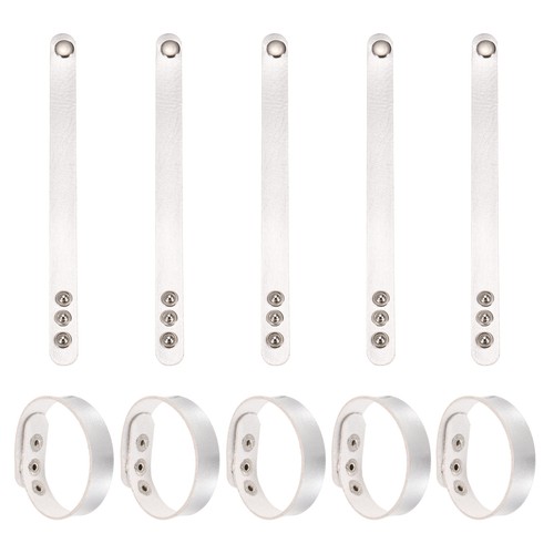 Smooth leather snap clasp - leather,