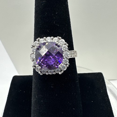 Anello halo taglio cuscino - anello,