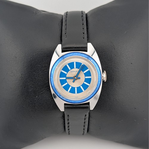 Orologio caravelle vintage blu - orologio,