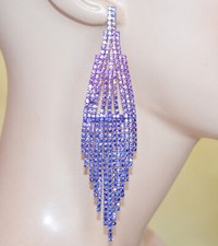 Orecchini Donna strass lilla