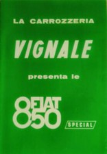 Vignale Fiat 850 Special depliant brochure originale