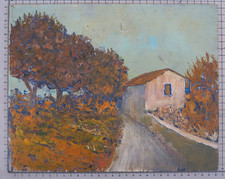 QUADRO AD OLIO SCORCIO DELLA CAMPAGNA PIEMONTESE FIRMATO BONIFACIO ZAPPATTO BM1N