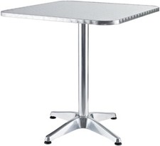 TAVOLO BAR BISTROT PUB QUADRATO ALLUMINIO GIARDINO 60x60xh70cm