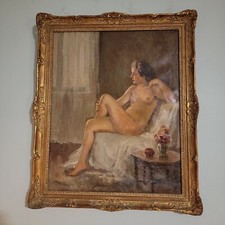 Dipinto olio nudo femminile - nudo,