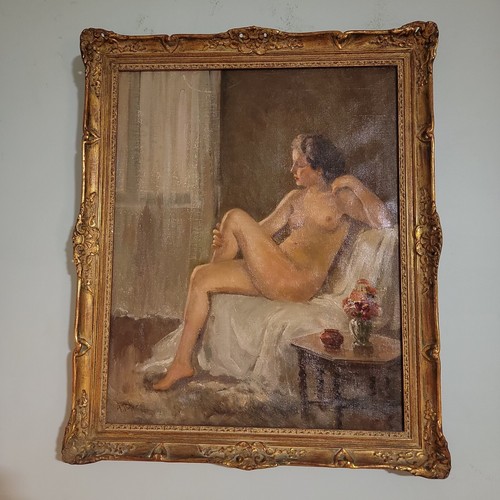 Dipinto olio nudo femminile - ad,