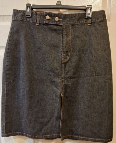 Gonna elasticizzata denim nero - elasticizzata,