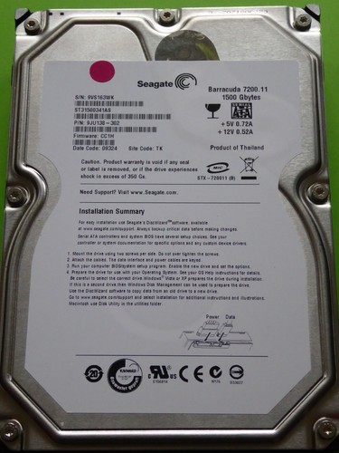 Seagate st31500341as 9vs - sn:,