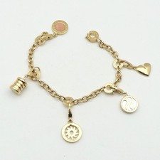 Bracciale Bulgari In Oro Giallo 18K Con 5 Charm